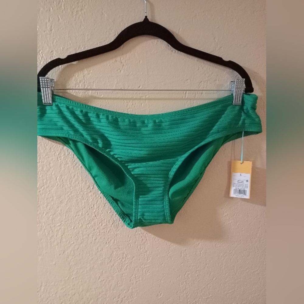 Kona Sol Sz L Green Bikini Bottoms NWT